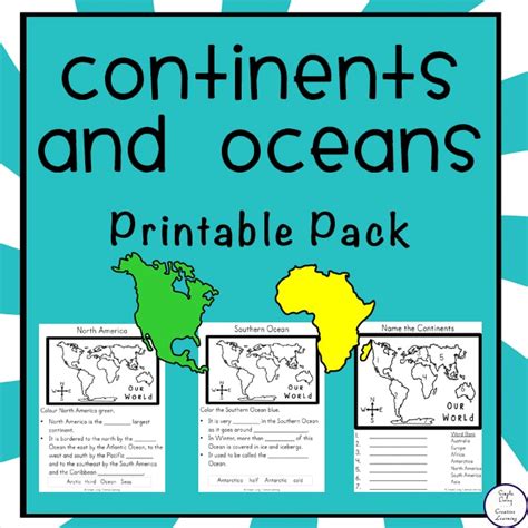 Printable Facts About Continents